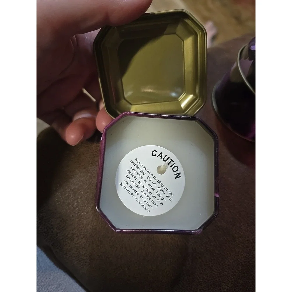 VTG Scented Candle Set Reusable Tins Victorian Angelic Cherubs Vanilla Hong Kong